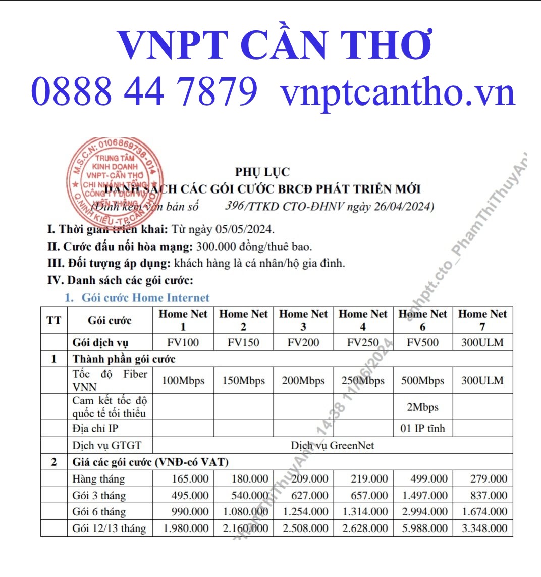 ĐĂNG KÝ LẮP MẠNG WIFI VNPT CẦN THƠ